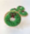 Custom decorated wreath sugar cookies.