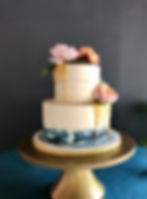 Wedding cake blue watercolor