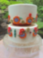 Hand painted floral wedding cake
