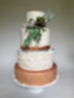 Fondant ruffled wedding cake