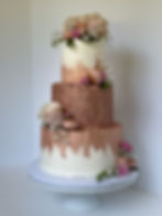 Sweet 16 rose gold birthday cake