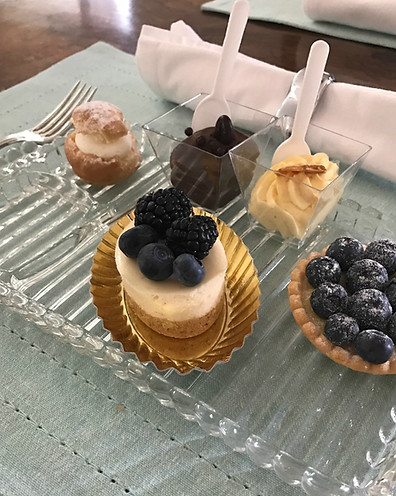 A selection of mini-desserts for dessert table tasting.