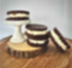 Chocolate covered graham cookies with marshmallow & buttercream filling