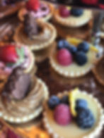 mocha-tartlets-lemon-tartlets-strawberry-mousse-tartlets