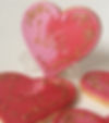 Red heart sugar cookies